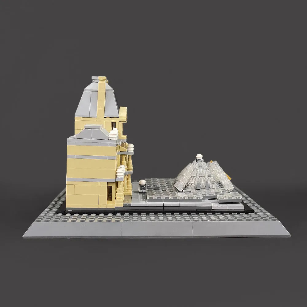 Wange MOC Building Block Set: Paris The Louvre, Model 4213