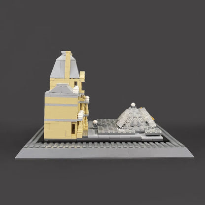 Wange MOC Building Block Set: Paris The Louvre, Model 4213