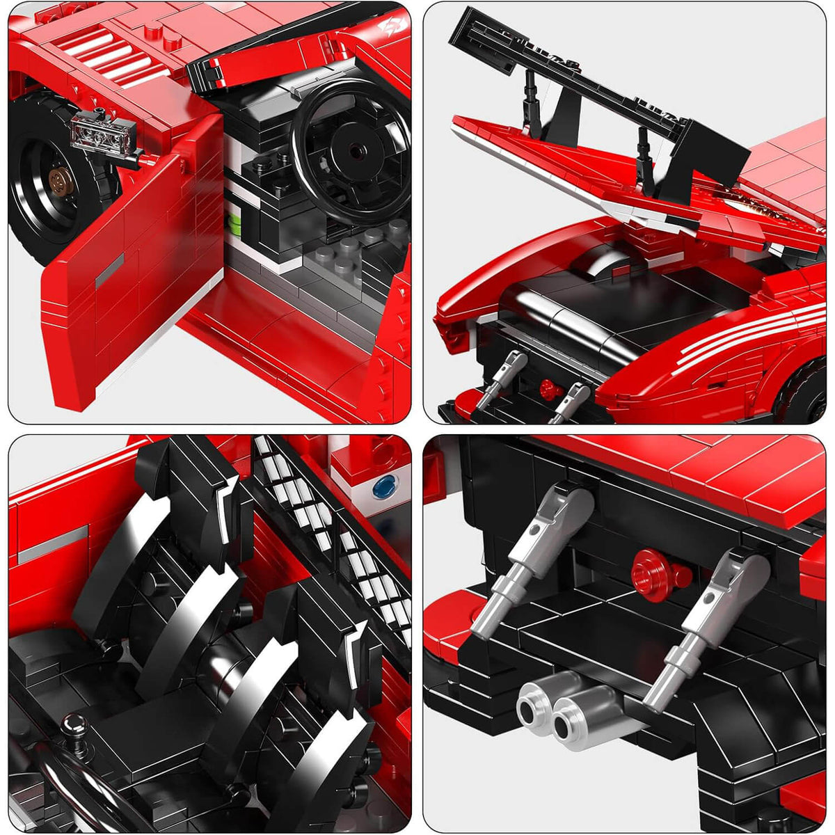 Trilumity Building Block Set: The Legendary German Porsche 935 Endurance Racecar (1717-Piece)