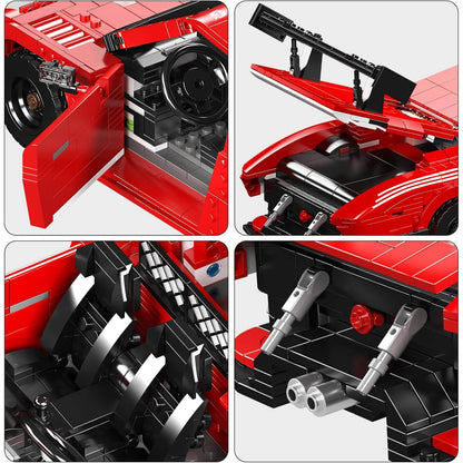 Trilumity Building Block Set: The Legendary German Porsche 935 Endurance Racecar (1717-Piece)