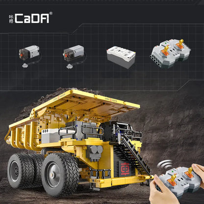 Cada MOC Building Block Set: Motorized CR240E Mining Dump Truck, Model C65011PF