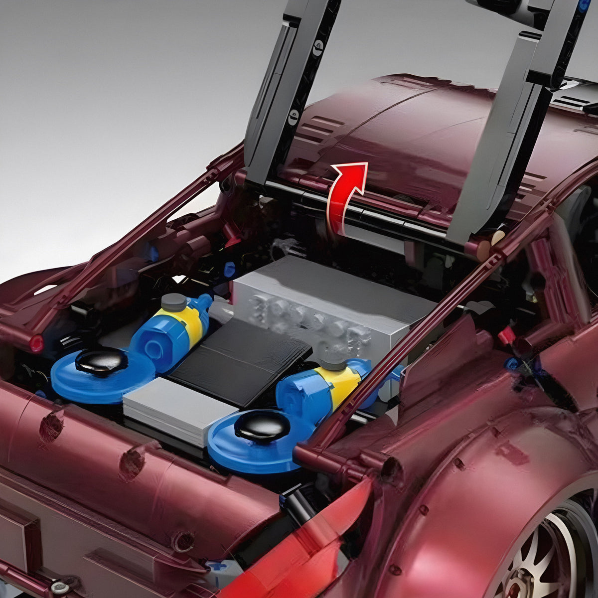 Trilumity Legendary Nissan 350Z Limited Edition Wide-Body Low-Slung Supercar Building Block Set, Remote Control, 2,338-Piece