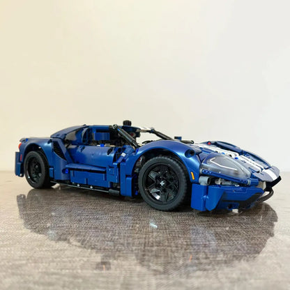 MOC Building Block Set: 2022 Ford GT Racing Sports Car, Model 36002