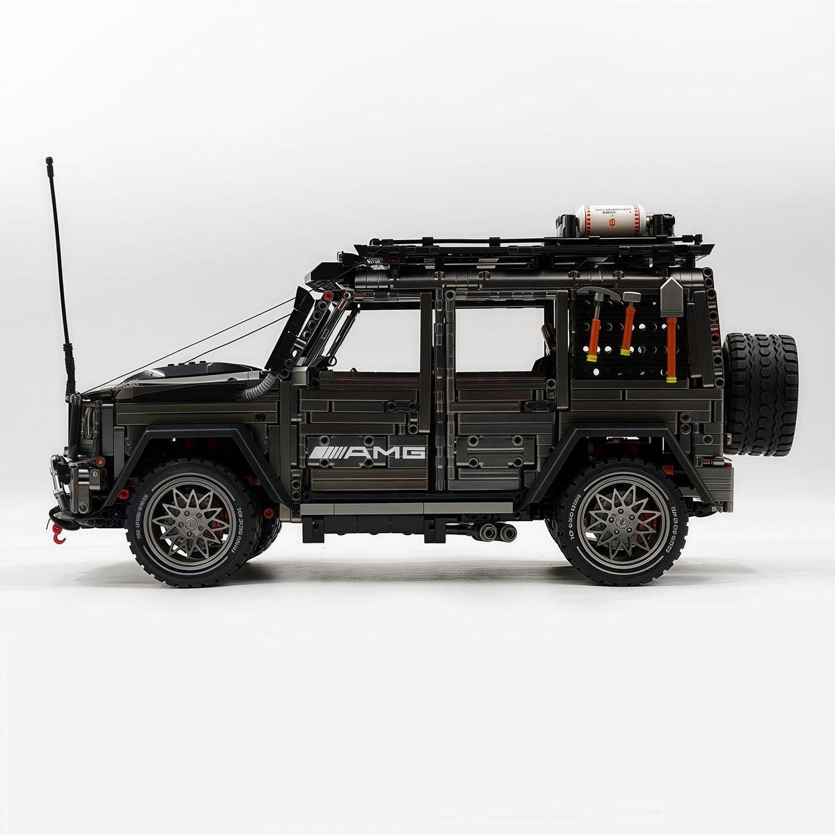 Trilumity Motorized Building Block Set: 1: 8 Mercedes Benz G 500, Ultimate Maneuver Control Off-Road | Electroplating Gun Gray Custom
