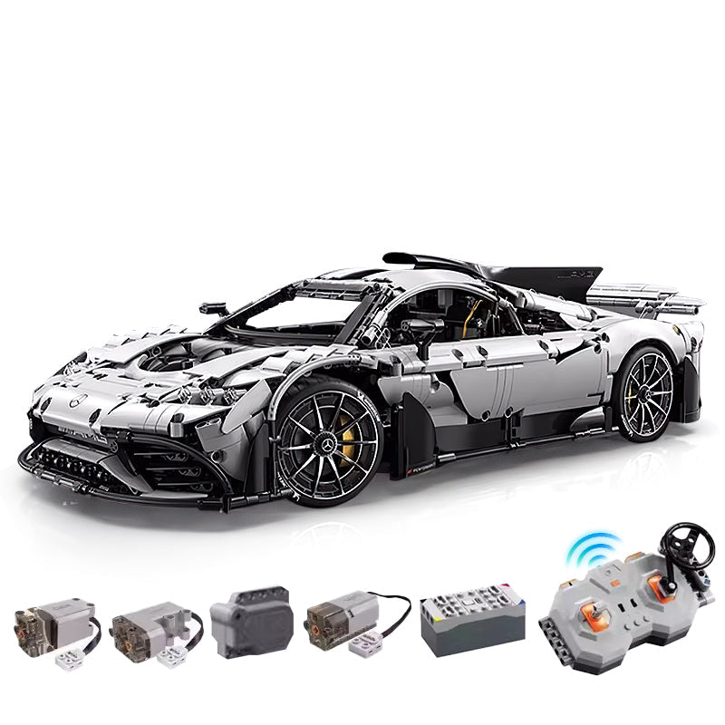 Trilumity Motorized Building Block Set: 1: 8 Mercedes AMG One Building Set with Remote Control, Fully Detailed Simulation, The Ultimate Collectible