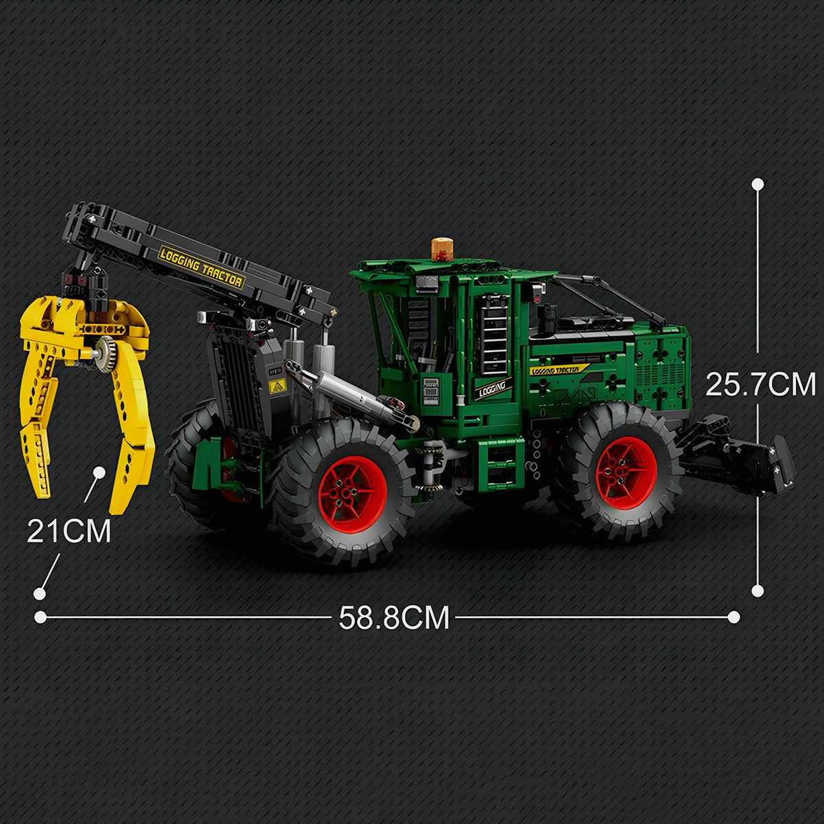 Trilumity Log Skidder Tractor Building Block Set, Remote Control, 1,741-Piece