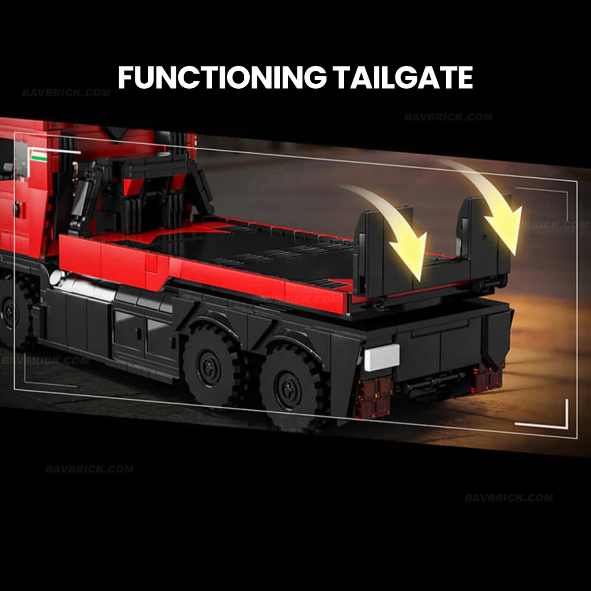 Trilumity Building Block Set: 1:24 Red Italian Hypercar & Scania Trailer Set (1728Piece)