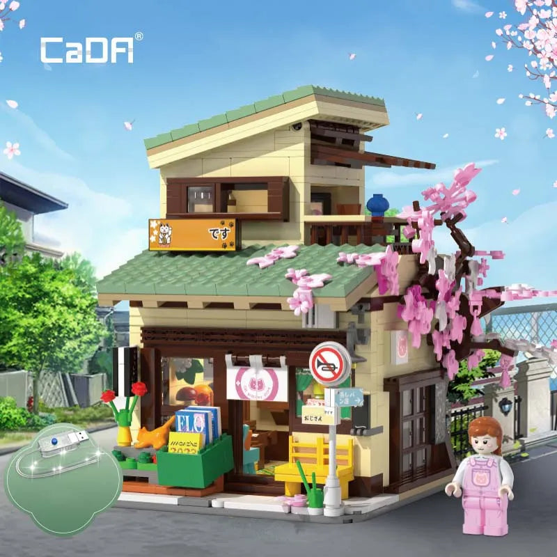 Cada Building Block Set: Japanese Style Cats Store, Model C66015