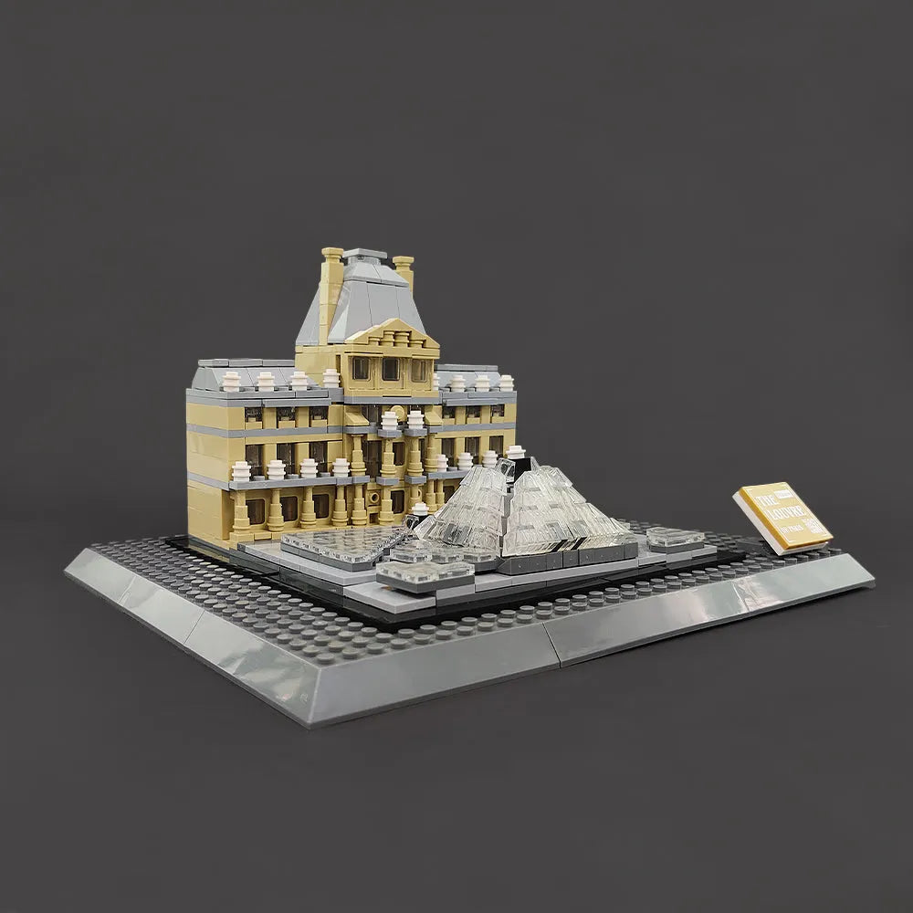 Wange MOC Building Block Set: Paris The Louvre, Model 4213