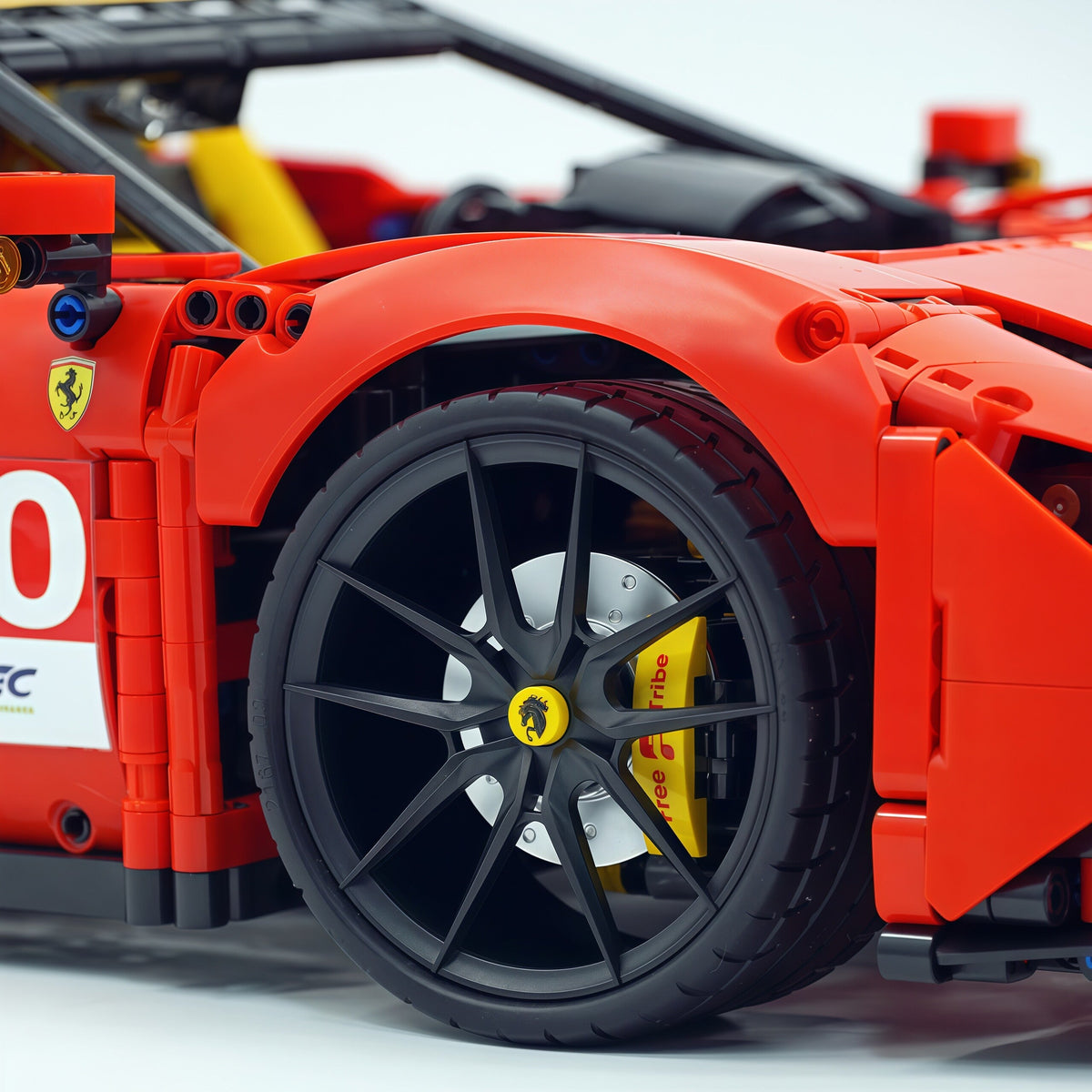 Trilumity Building Block Set: 1:8 Ferrari Sf90 Hypercar | Mechanical Linkage Version (3797-Piece)