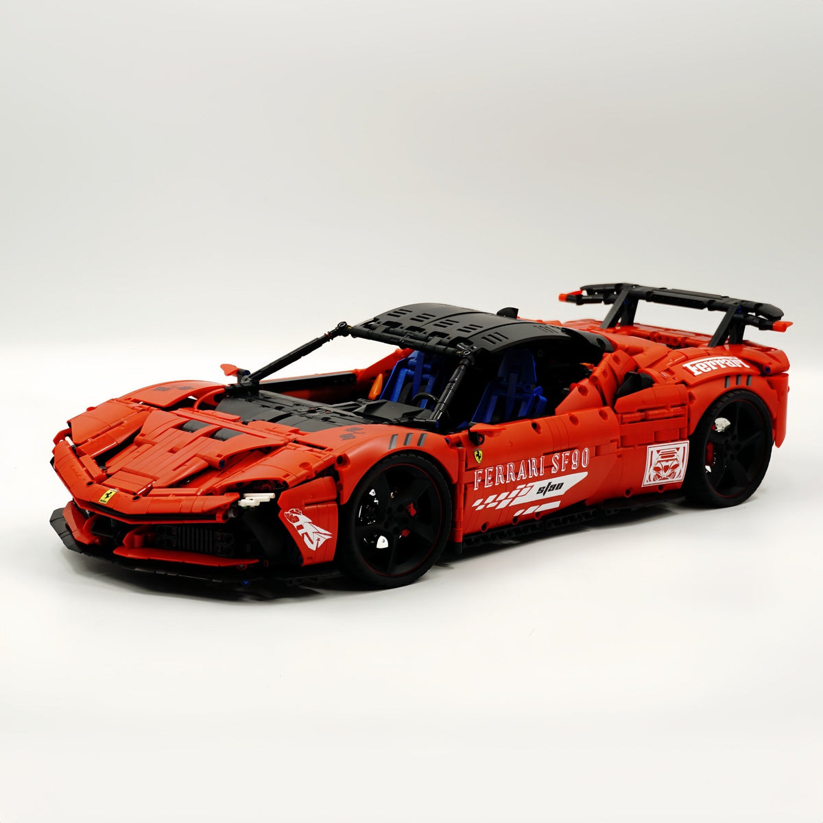 Trilumity Motorized Building Block Set: 1:8 Xx Track Hybrid Red Edition, The Ultimate Supercar, More Than 12 Features Restored(4100-Piece)