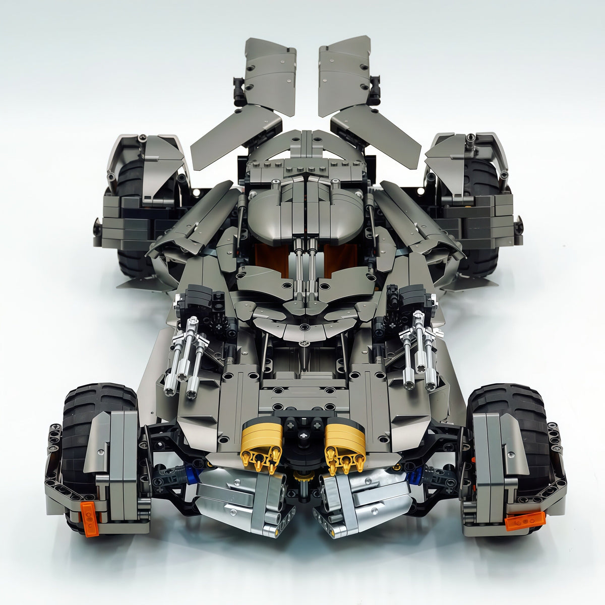 Trilumity Motorized Building Block Set: 1:8 Superhero Batman Car Set | Gun Gray Metallic Edition (2851-Piece)