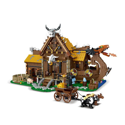 MORK MOC Building Block Set: The Vikings House, Model 033051
