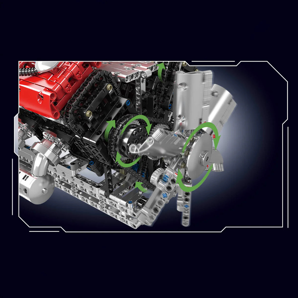 Trilumity Motorized Building Block Set: The Ultimate Lamborghini V12 Engine & Gearbox (3472-Piece)
