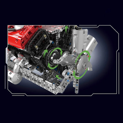 Trilumity Motorized Building Block Set: The Ultimate Lamborghini V12 Engine & Gearbox (3472-Piece)