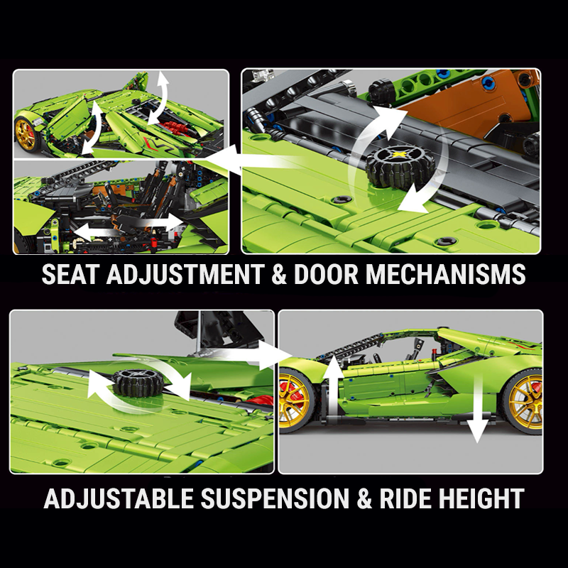 Trilumity Building Block Set: 1:6 Italian Bull Jota V12 Hypercar | The Largest Ever Car Model (6628-Piece)