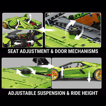 Trilumity Building Block Set: 1:6 Italian Bull Jota V12 Hypercar | The Largest Ever Car Model (6628-Piece)