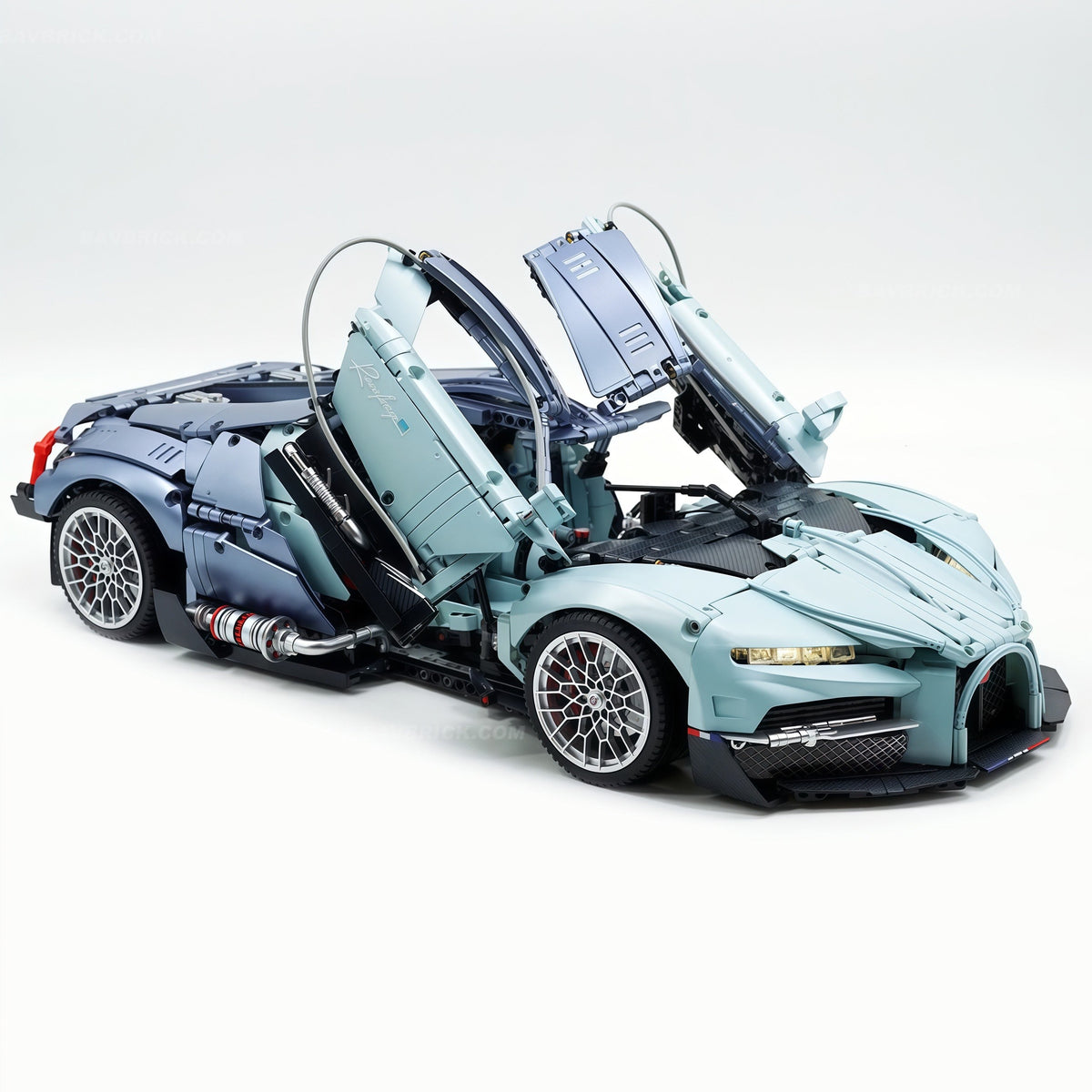 Trilumity Motorized Building Block Set: 1:8 French Hybrid V16 Hypercar | A Precision Blue Beast | Ultimate Collector's Item (3719-Piece)