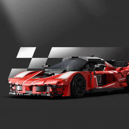 Trilumity Building Block Set: 1:16 Prancing Horse Track Hypercar | 1046-Piece | Italian Track Performance