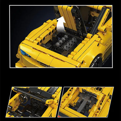 Mould King Building Block Set: Bumblebee Pull Back Sports Car, Model K15081