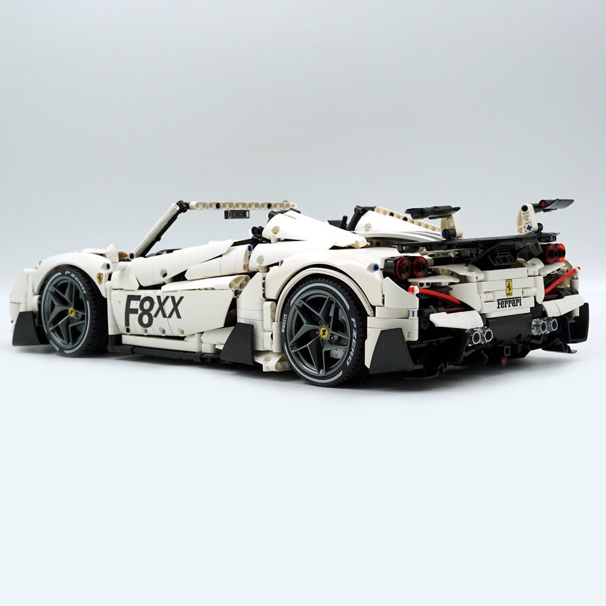Trilumity Building Block Set: 1:8 The Ultimate Turbo V8 GT Convertible, White Goddess Custom Edition (3781-Piece)
