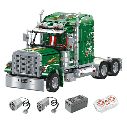 Trilumity The American Peterbilt 389 Truck Building Block Set, Remote Control, 2,105-Piece