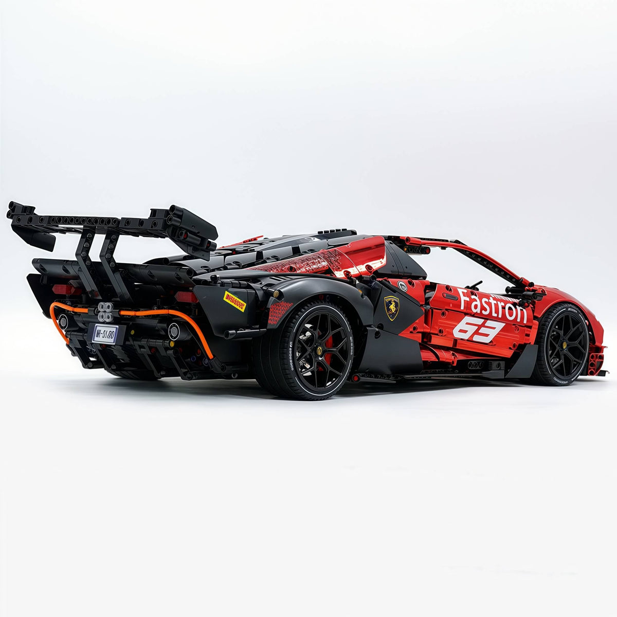 Trilumity Building Block Set: 1: 8 The Ultimate Italian Track-Only V12 Hypercar, Mirror Red Plated Limited Edition (4100+Piece)