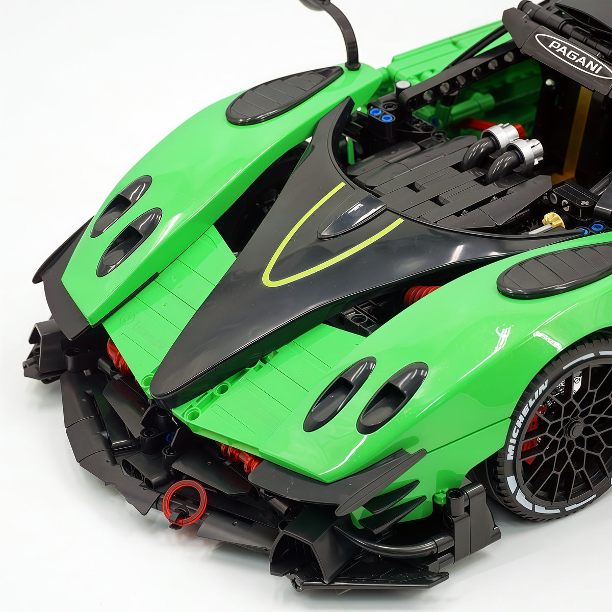 Trilumity Building Block Set: 1:8 Pagani Zonda R | Pearl Green Paint Italian Hypercar (3300+-Piece)