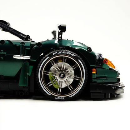 Trilumity Building Block Set: 1: 8 Pagani Huayra Bc Violet Paint finish Customized Ultimate Edition (4708-Piece)