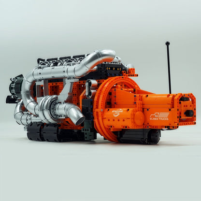 Trilumity Motorized Building Block Set: Scania Inline-6 Truck Engine (3236-Piece)