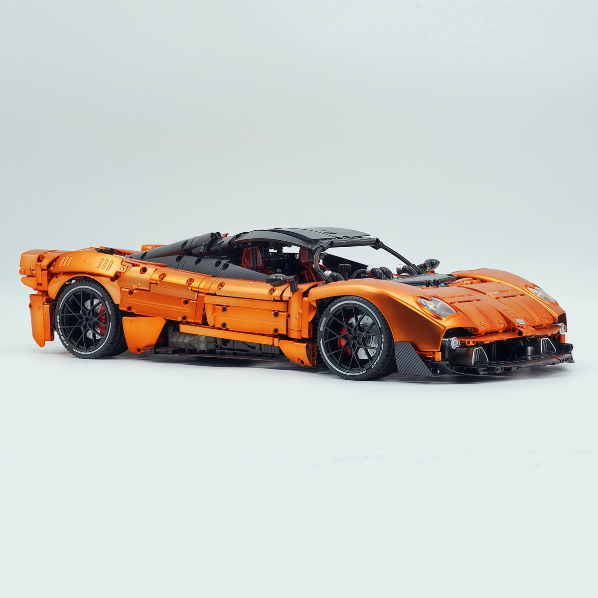 Trilumity Building Block Set: 1:8 The Ultimate Pagani Utopia Supercar | Customized Orange Gold V12 Italian Exotic (3314Piece)