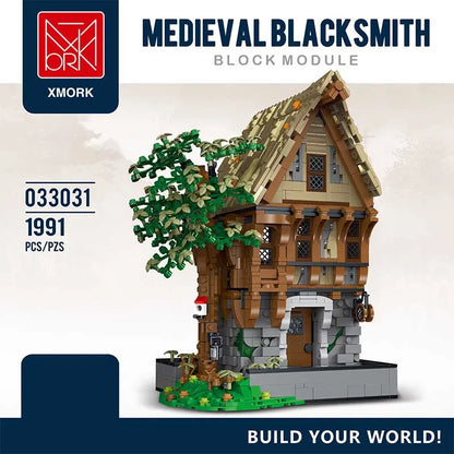 MORK MOC Building Block Set: Medieval Black Smith, Model 033031