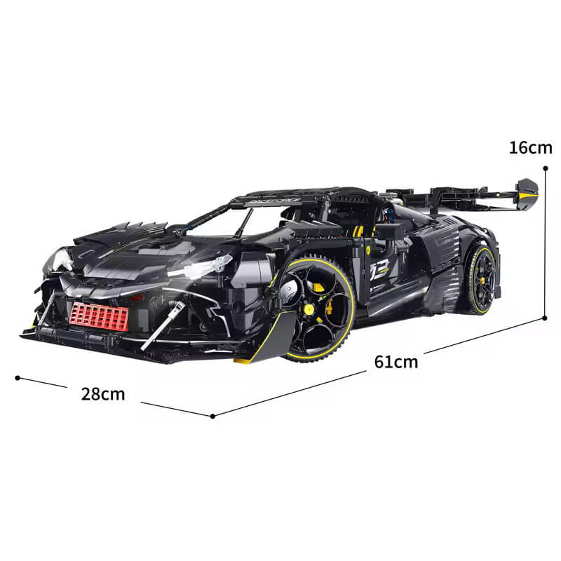 Trilumity Motorized Building Block Set: 1:8 The Ultimate Track-Built Ferrari 296 Supercar (3729-Piece)