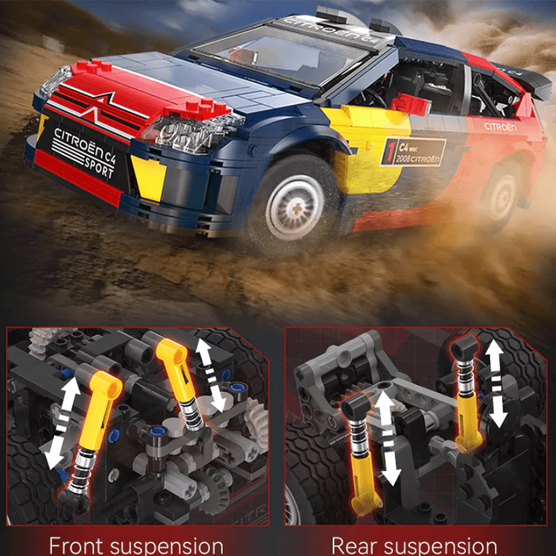 Trilumity Motorized Building Block Set: Remote Controlled 2008 Citroën C4 Wrc (1550+-Piece)