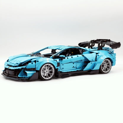 Trilumity Building Block Set: 1:8 Italian Bull | Full-Function RC Sant'Agata Supercar | Uv Sky Blue Custom Edition (3601-Piece)