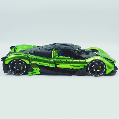 Trilumity Building Block Set: 1:8 Devel sixteen V16 | Neon Green Custom Edition | Officially licensed (4016Piece)
