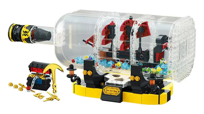 JieStar Building Block Set: Ship In A Bottle, Model JJ9026