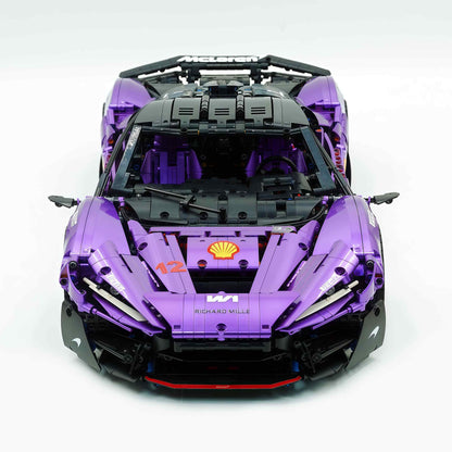 Trilumity Motorized Building Block Set: 1:8 The Ultimate British Woking Hypercar | Pearlescent Purple Custom Edition | Shipped in Original Gift Box