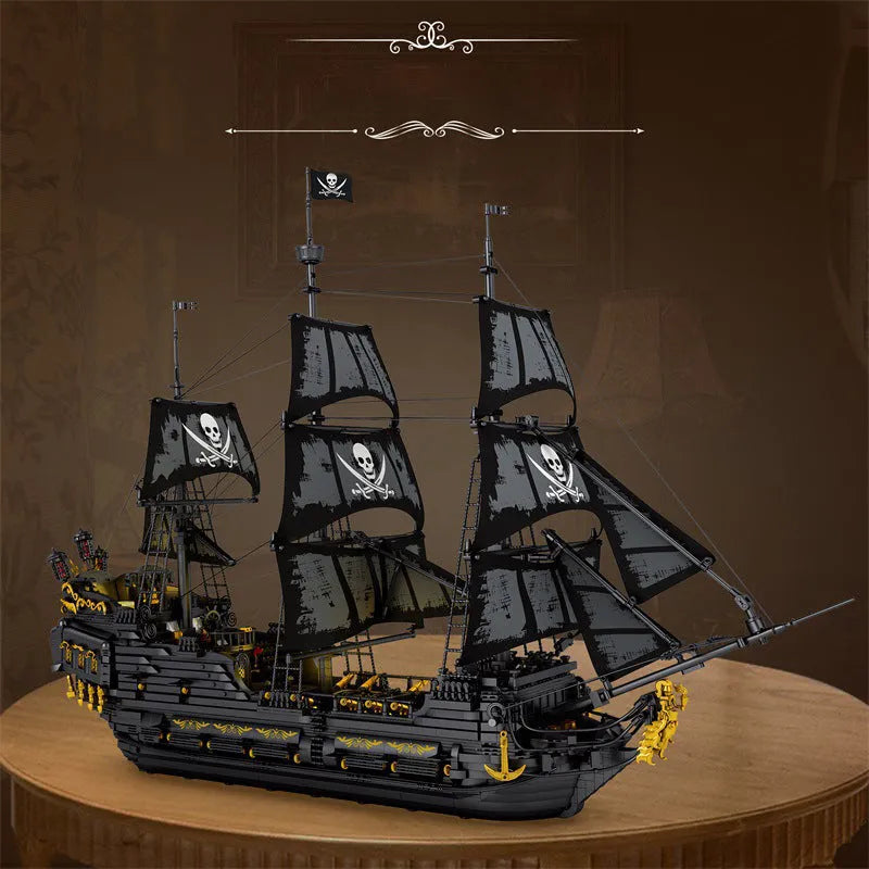 Reobrix MOC Building Block Set: Pirates Of Caribbean MOC Black Pearl Ship, Model RE66036