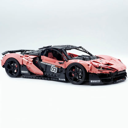 Trilumity Motorized Building Block Set: 1:8 The Ultimate British Woking Hypercar | Misty Rose Custom Edition | Shipped in Original Gift Box
