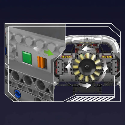 Trilumity Building Block Set: Motorised Flat 6 Engine (2376-Piece)