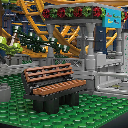 Mould King Building Block Set: Motorized Fairground Roller Coaster, Model K 11012