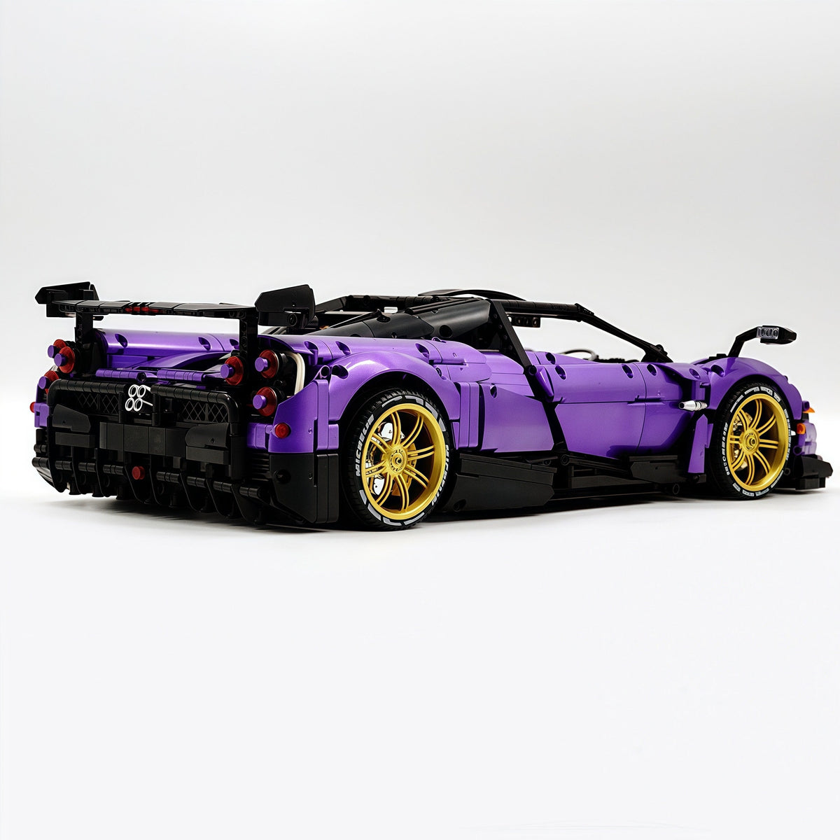 Trilumity Building Block Set: 1: 8 Pagani Huayra Bc Violet Paint finish Customized Ultimate Edition (4708-Piece)