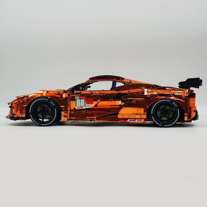 Trilumity Building Block Set: 1: 8 Corvette C8 Supercar Building Sets, Mirror electroplating Customized Edition (3788-Piece)