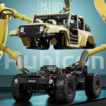 Mould King MOC Motorized Building Block Set: RC Jeep Wrangler SUV Car, Model K13184