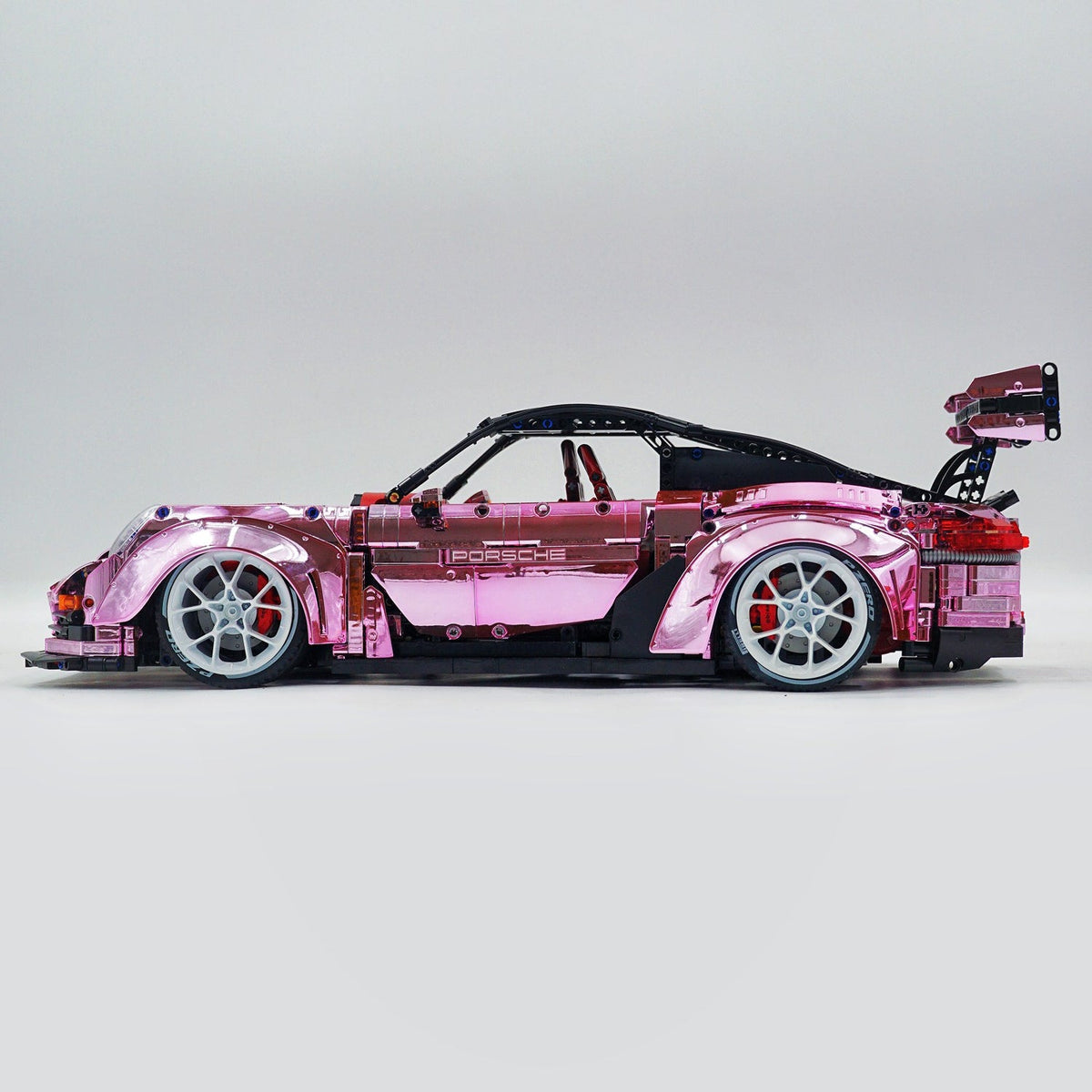 Trilumity Motorized Building Block Set: 1: 8 Porsche Gt2 RS, Limited Mirror Electroplated Edition (3389-Piece)