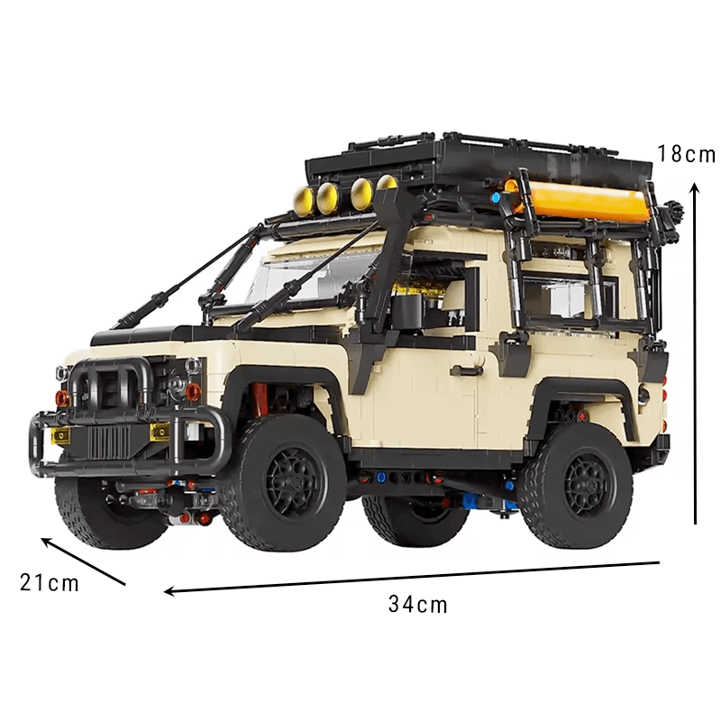 Trilumity Building Block Set: 1:10 Land Rover Defender Camper, Outdoor Adventure Build, Comes with a variety of camping equipment (2766-Piece)