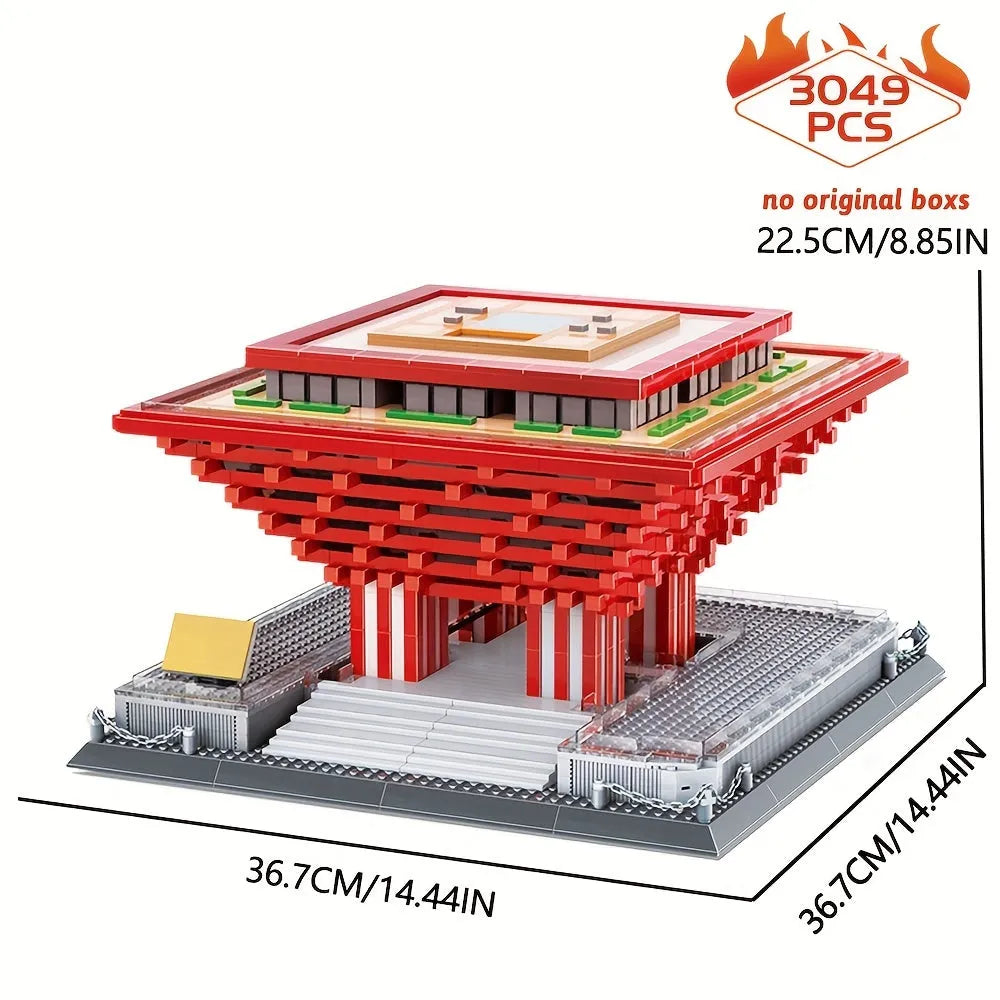 Wange Building Block Set: Famous China Pavilion At Expo 7210