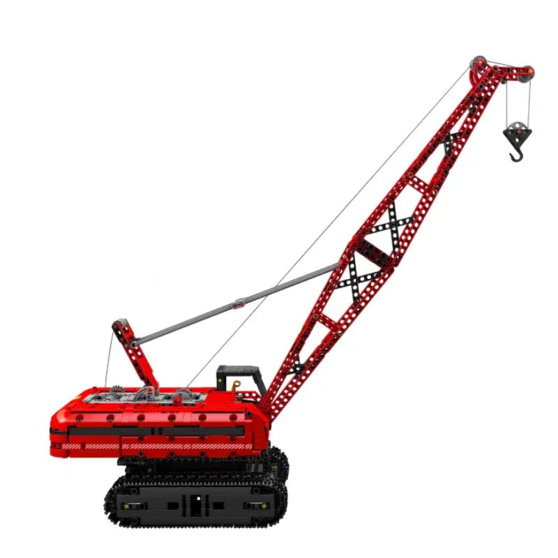 Mould King MOC Building Block Set: Motorized Red Crawler Crane, Model 15070