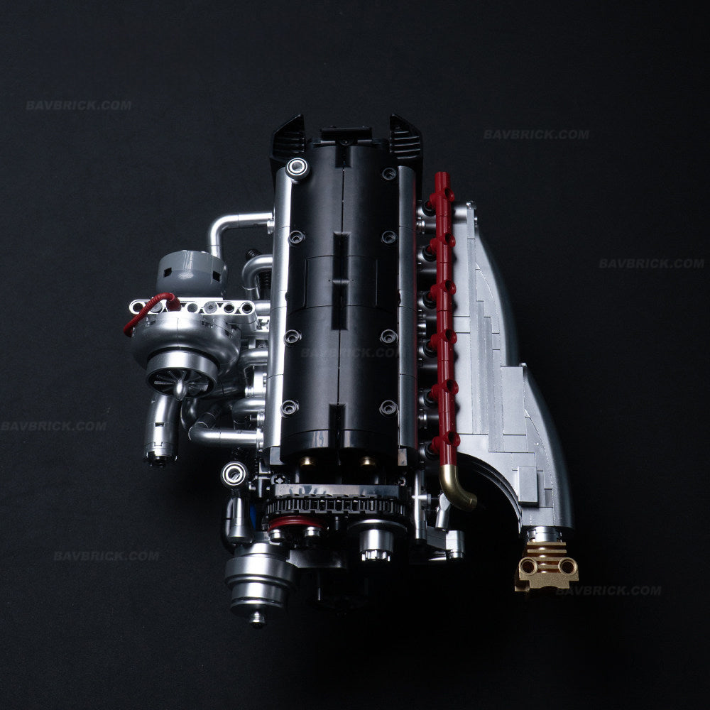 Trilumity Building Block Set: 2Jz-Gte Engine | Single Turbo Japanese Inline 6 Engine(974Piece)